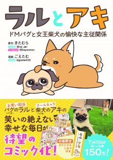 まるでドMと女王様?! パグと柴犬のドタバタな日常が笑える〈マンガ〉