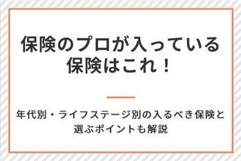 保険のプロが入っている保険はこれ