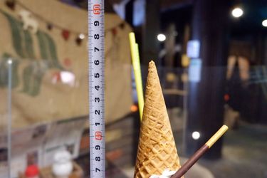 高さ46cmの“巨大パフェ”に仰天！見上げる大きさなのに990円のナゾ