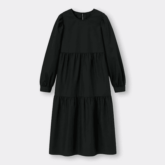 GUからめちゃ可愛い黒ワンピ出てるよ~!1枚でサマ見え!今買うべき「黒ワンピース」リスト1.png