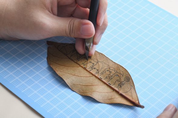 「葉っぱ切り絵」がすごい！作者でADHDのリトさんに聞く作り方