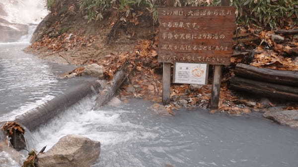 大自然の中を流れる天然温泉の川！【北海道・登別】大湯沼川天然足湯！