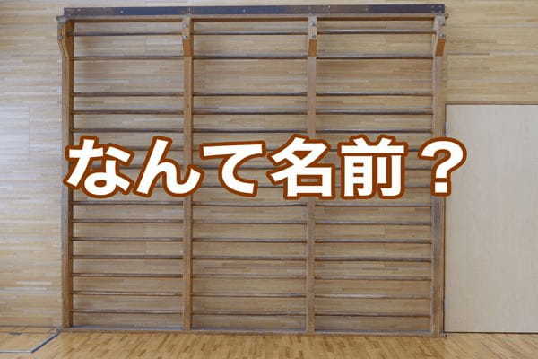 ＜なんて名前？＞体育館の壁にあった“木のはしご”みたいなアレの名前は？