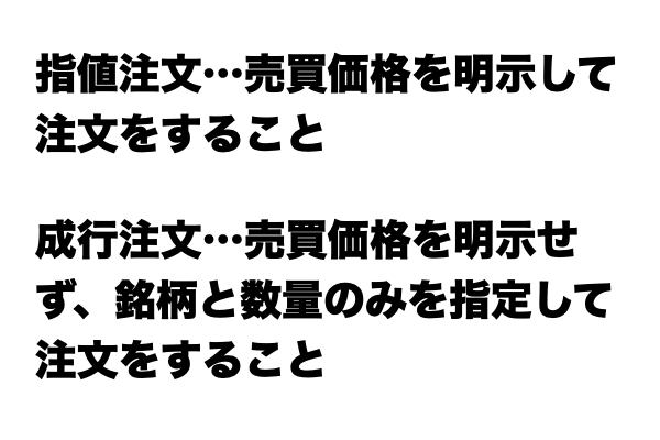 【説明できる？】「指値注文」と「成行注文」の違い