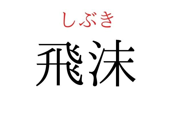 【意外と読めない】「飛沫」何て読む？