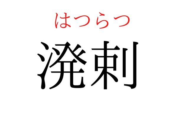 【読めたらすごい】「溌剌」何て読む？