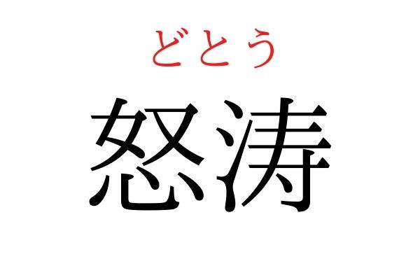 【読めたらすごい】「怒涛」何て読む？