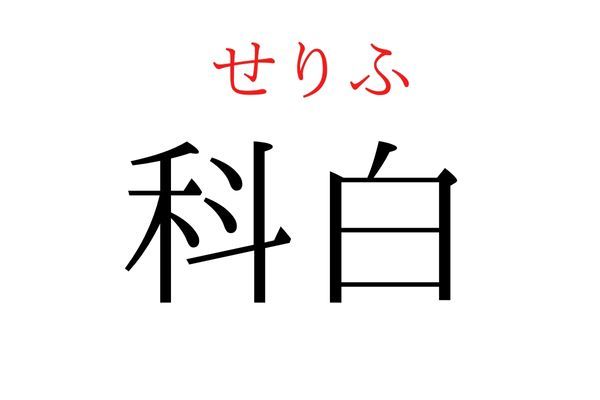 【読めたらすごい】「科白」何て読む？