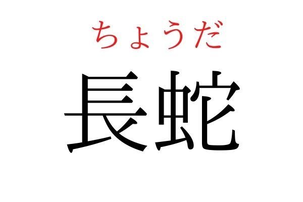 読めないと恥ずかしい？！「長蛇」の読み方