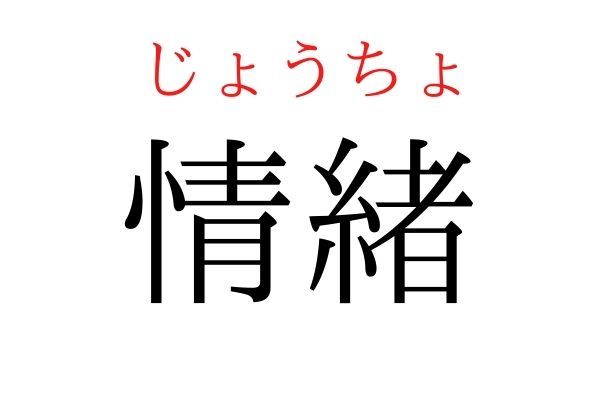 間違えている人多数！「情緒」何て読む？