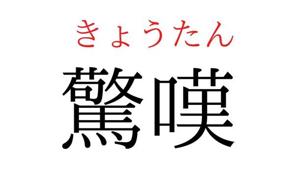 間違えている人多数！「驚嘆」何て読む？