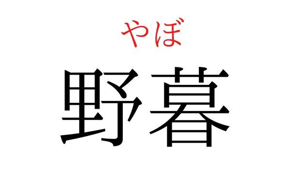 読めないと恥ずかしい？！「野暮」の読み方