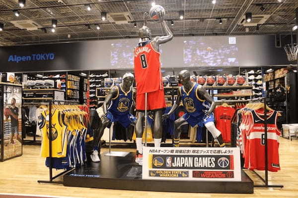 『アルペン トーキョー』に「NBA Japan Games2022」特設売り場が登場