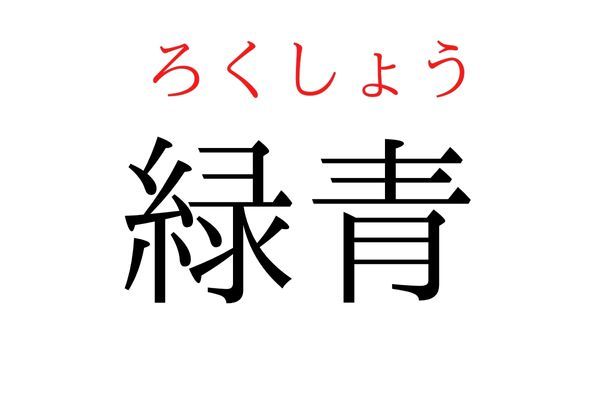 間違えている人多数！「緑青」何て読む？