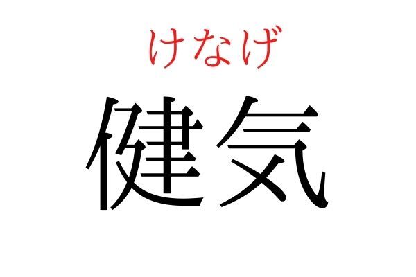 読めないと恥ずかしい？！「健気」の読み方