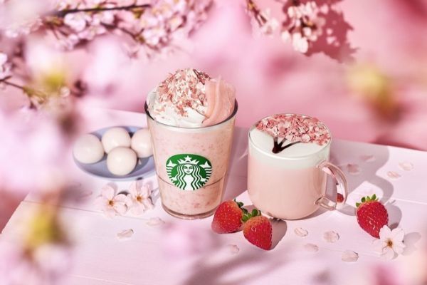 スタバの「SAKURAシリーズ2022」はさくら×いちご×白玉