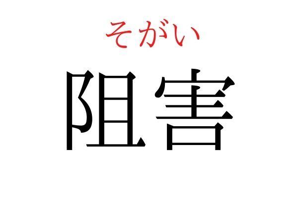 読めないと恥ずかしい？！「阻害」の読み方