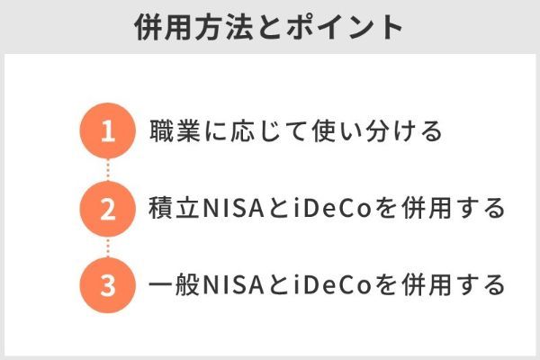 2.積立NISAとiDeCoの併用方法と使い分けを詳しく解説！