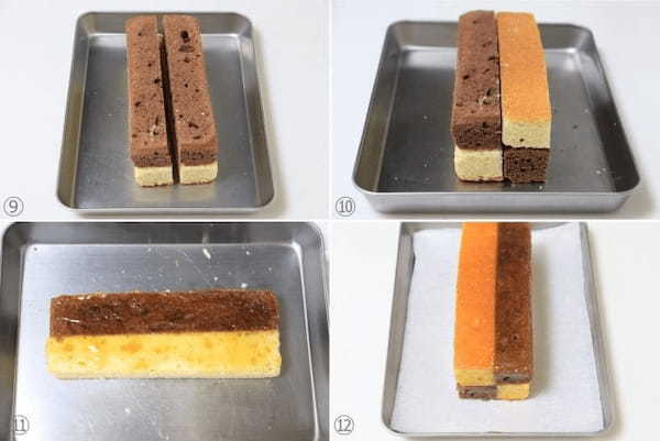 セリアのパウンドケーキミックス粉で作れちゃう　可愛い市松パウンドケーキ