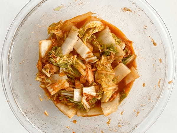 材料2つ！レンチンでできる！あと1品に簡単　白菜とツナの中華風ケチャップ煮