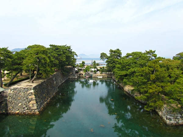 お城が見えます波の上！日本三大水城のひとつ【香川】高松城