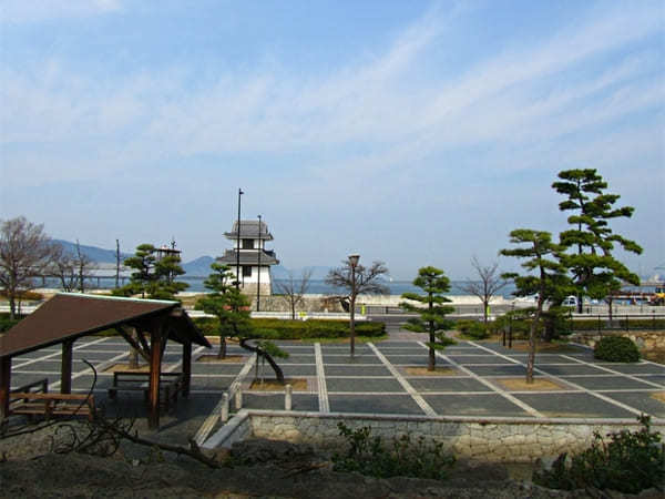 お城が見えます波の上！日本三大水城のひとつ【香川】高松城