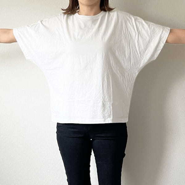 痩せた？って言われたい！体型カバー力が神！なユニクロゆったりTシャツ発見！