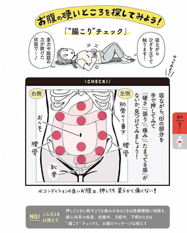 便秘を解消する“腸のこり”のほぐし方。お腹の左横をねらって