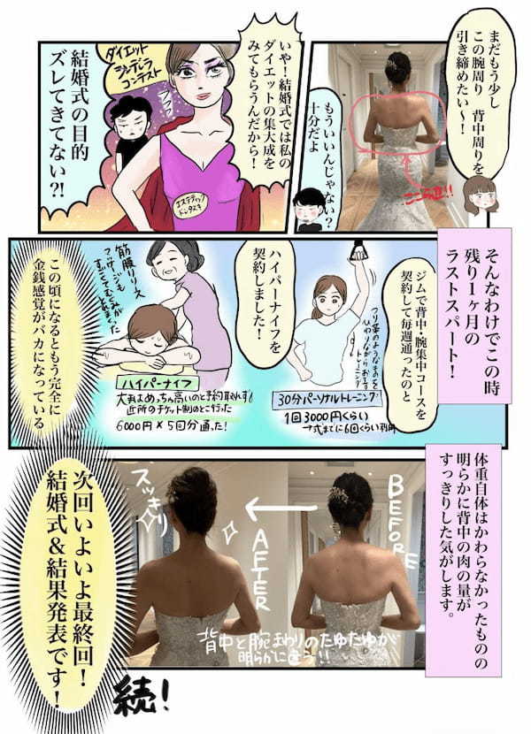 ＜マンガ＞どすこい花嫁が、11kgダイエットしたビフォー＆アフターに衝撃！