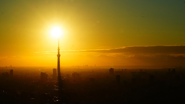 スカイツリーと太陽が織りなす都会の絶景！一年に数日のみの希少な光景を忘れられない思い出に