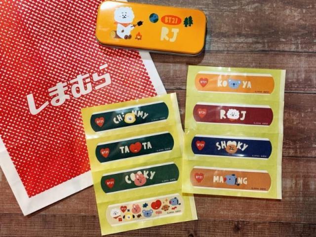 しまむら店舗で「BT21」の缶入り絆創膏発見!「中身もめっちゃ可愛いっ」