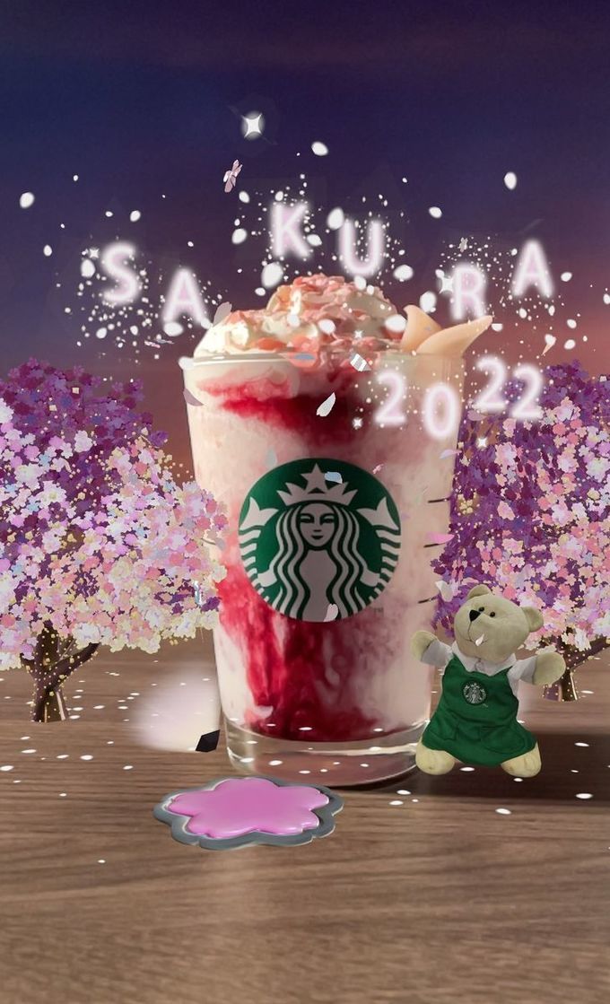 スタバ新作は夜桜をイメージした「さくらカシス ストロベリー 白玉 フラペチーノ」