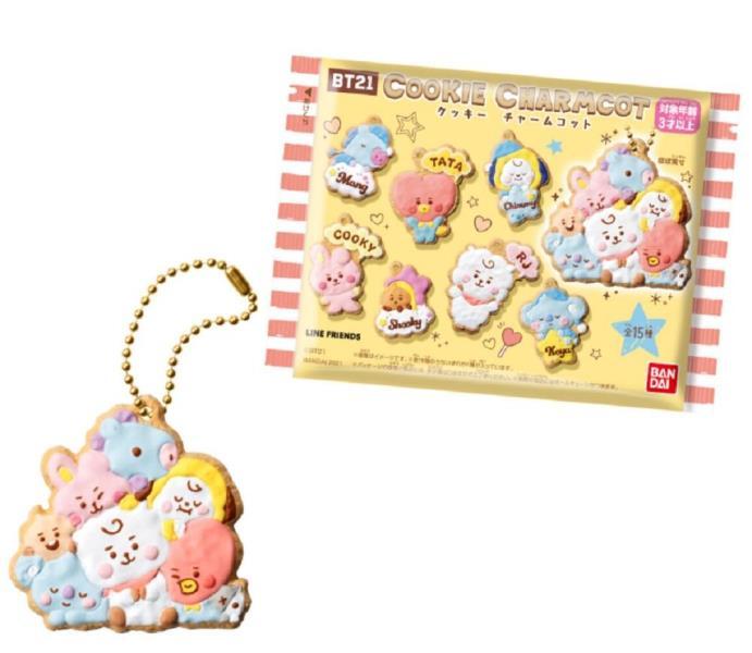 「BT21」のクッキー風チャーム付き商品が可愛すぎ!全15種類コンプしたい。
