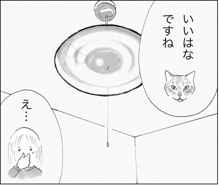 ＜猫漫画＞河原で会った「しゃべる猫」が家に来た／モンちゃんと私